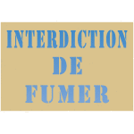 Pochoir en pvc pour marquage au sol avec texte interdiction de fumer