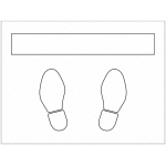 Pochoir r�utilisable avec bande et empreintes de pas