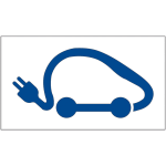 Pochoir voiture �lectrique en polypropyl�ne