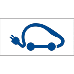 Pochoir voiture �lectrique en polypropyl�ne