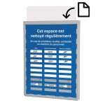 Porte - affiche pour cadre d affichage - nettoyage des toilettes