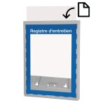 Porte - affiche pour cadre d affichage - registre d entretien