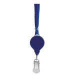 Porte - badge enrouleur zip et cordon porte - badge 2 - en - 1  pince