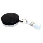 Porte - badge enrouleur zip en mtal avec pince ceinture