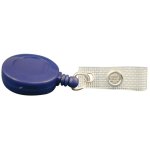 Porte - badge enrouleur zip en plastique avec pince ceinture mtallique