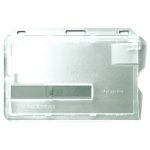 Porte - badge rigide en polycarbonate transparent avec glissire