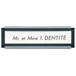 Porte - tiquettes en pvc avec plaque coulissante