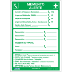 Poster  alerte premiers secours  plastifi� en format a3