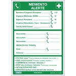 Poster  alerte premiers secours  plastifi en format a3