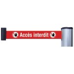 Poteaux de guidage ou sangles murales avec signalisation et message - accs interdit