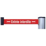 Poteaux de guidage ou sangles murales avec signalisation et message - entre interdite