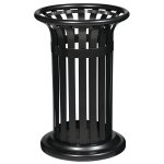 Poubelle ext�rieur ronde en acier 60 litres