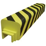 Profils en u en mousse thermoplastique dense noir et jaune