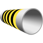 Protection en mousse poly�thyl�ne haute densit� � enrouler pour c�bles et tuyaux