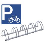 R�telier pour 5 v�los avec panneau
