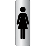 Signaltique de porte verticale - toilettes femme