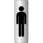 Signal�tique de porte verticale - toilettes homme