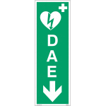Signaltique dae  dfibrillateur automatis externe flche en bas