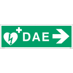 Signaltique dae  dfibrillateur automatis externe flche  droite
