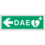 Signaltique dae  dfibrillateur automatis externe flche  gauche