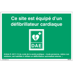 Signal�tique dae - ce site est �quip� d'un d�fibrillateur cardiaque