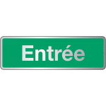 Signaltique de porte avec texte  entre
