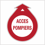 Signalisation adhsive  baies accessibles pour pompiers - accs pompiers