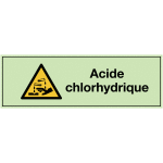 Signalisation photoluminescente de produits dangereux - acide chlorhydrique