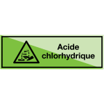 Signalisation photoluminescente de produits dangereux - acide chlorhydrique