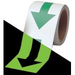 Signalisation de sortie de secours au sol photoluminescente  flches en rouleau