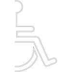 Silhouette - contour pour wc pmr
