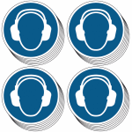 Prix spcial - pack de pictogrammes autocollants iso 7010 protection auditive obligatoire - m003
