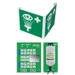 Station de lavage oculaire solution saline - flacon � double ?ill�re