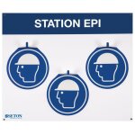 Station de rangement pour casques de s�curit�