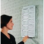 Tableau de pr�sence  entr�es - sorties  avec plaques de noms coulissantes