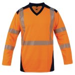 Tee - shirt bali fluorescent  manches longues avec bandes rflchissantes