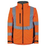 Veste softshell haute visibilit avec manches amovibles