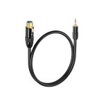 0, 5m 3, 5 mm à xlr câble d'équilibrage, plaqué or 1 / 8 trs mini stéréo jack aux xlr femelle microphone ... 0, 5m 3, 5 mm à xlr câble d'équilibrage, plaqué or 1 / 8 trs mini stéréo jack aux xlr femelle microphone ...