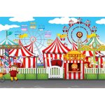 1, 5x1m vinyle toile de fond cirque fête foraine cour récréation des tentes billetterie carrousel grande ... 1, 5x1m vinyle toile de fond cirque fête foraine cour récréation des tentes billetterie carrousel grande ...