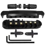 1 6 cordes guitare tune - o - pont et cordier avec poteaux pour guitare electrique sg lp, noir