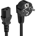 1. 8m c13 cee 7 / 7 schuko - c13 cble d'alimentation, 3 pin ac cordon lectrique secteur pour ordinateur ...
