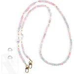 1 cordon tlphone portable universelle avec patch, lanire pour tlphone avec design en etoile et perles, ...