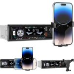1 din autoradio bluetooth 5. 0 avec support pour t�l�phone, lecteur mp3 single din avec mains libres ...
