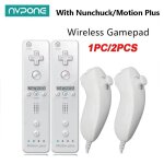 1 ensemble / 2 jeux de tlcommande avec contrleur nunchuck pour contrle de jeux wii pour console wii ...