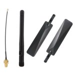1 ensemble 433mhz 3dbi 101 rp - sma prise caoutchouc tanche lorawan antenne et 2x 4g persvrance 12dbi ...