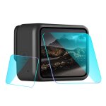 1 ensemble de film en verre tremp� double �cran + protecteur d'objectif pour appareil photo noir go - ...