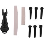 1 ensemble de & pearl bridge pins pour guitares acoustiques / chevilles de cordes (fendues), accessoires ...