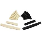 1 jeux de goupilles de chevalet abs noir et blanc et selle et sillet pièces de rechange pour guitare ... 1 jeux de goupilles de chevalet abs noir et blanc et selle et sillet pièces de rechange pour guitare ...