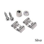 1 paire d'arbres a cordes / retenues guitare electrique or / noir / chrome avec guide de vis fit telecaster ... 1 paire d'arbres a cordes / retenues guitare electrique or / noir / chrome avec guide de vis fit telecaster ...