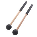1 paire de baguettes de tambour de languette baguettes de t�te en caoutchouc souple baguettes pour tambours ...